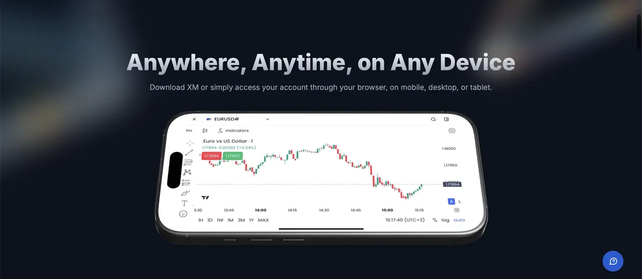XM trading platform screenshot